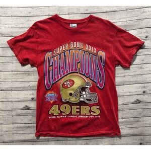 San Francisco 49ers Super Bowl Champions Shirt Sz M '47 Brand Vintage Tubular